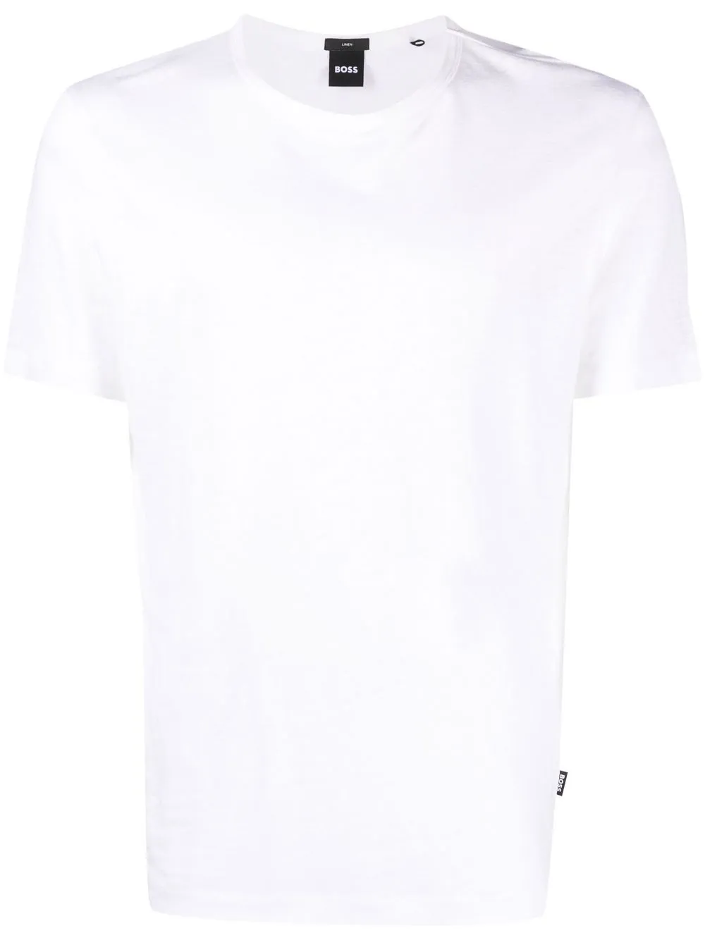 

BOSS short-sleeved linen T-shirt - White