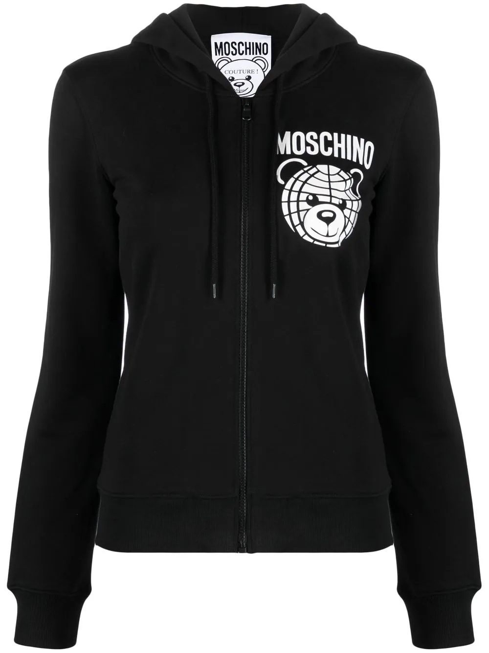 

Moschino logo-print zip-up hoodie - Black