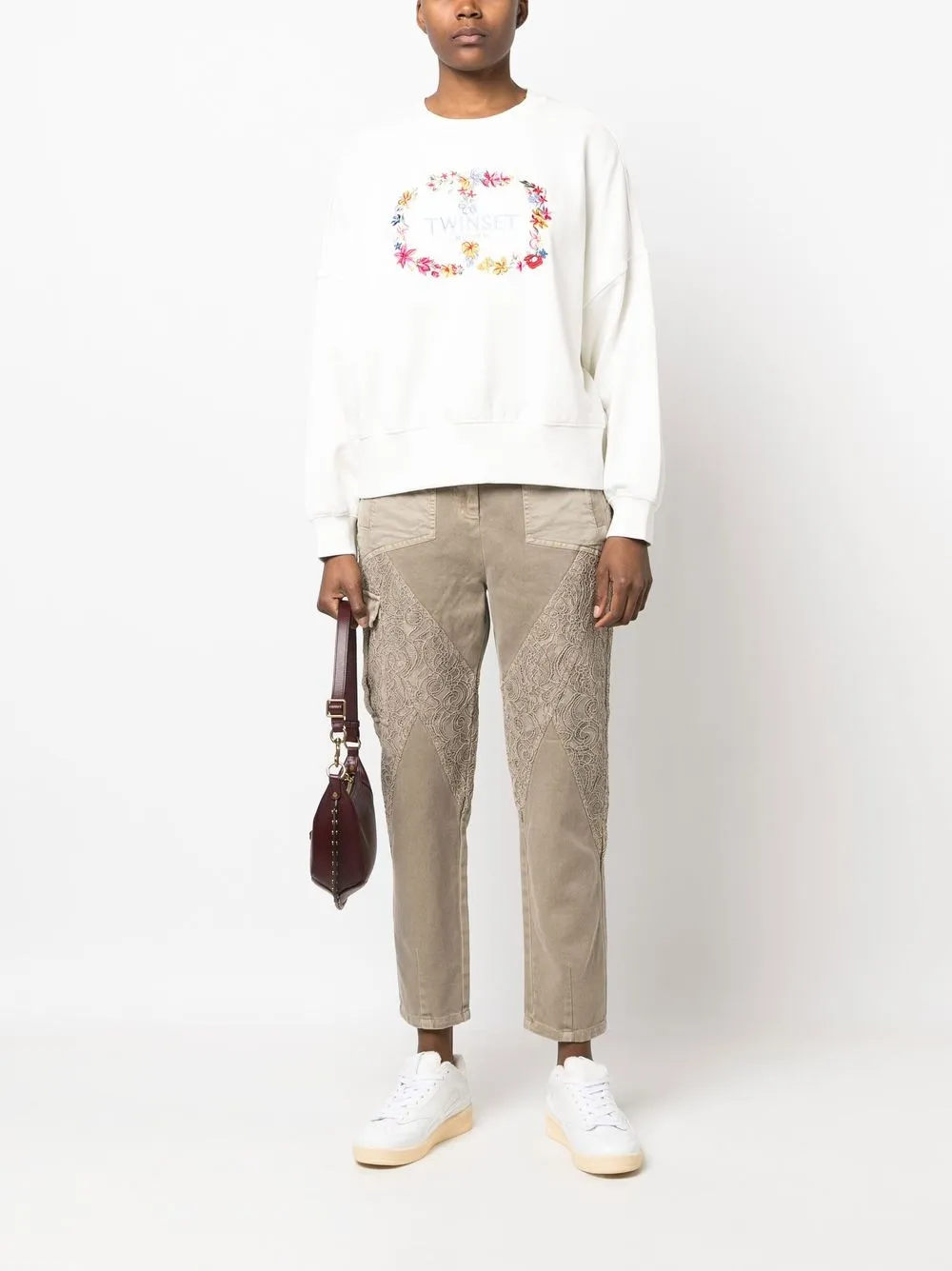 TWINSET Cropped broek - Beige