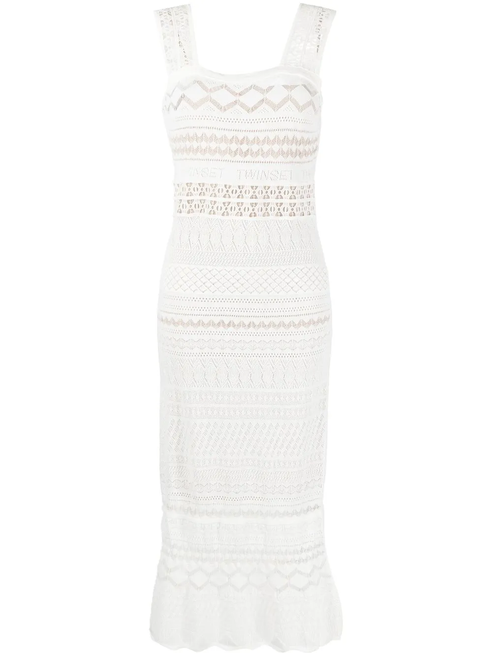 

TWINSET crochet midi dress - White