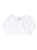 Douuod Kids off-shoulder cropped blouse - White