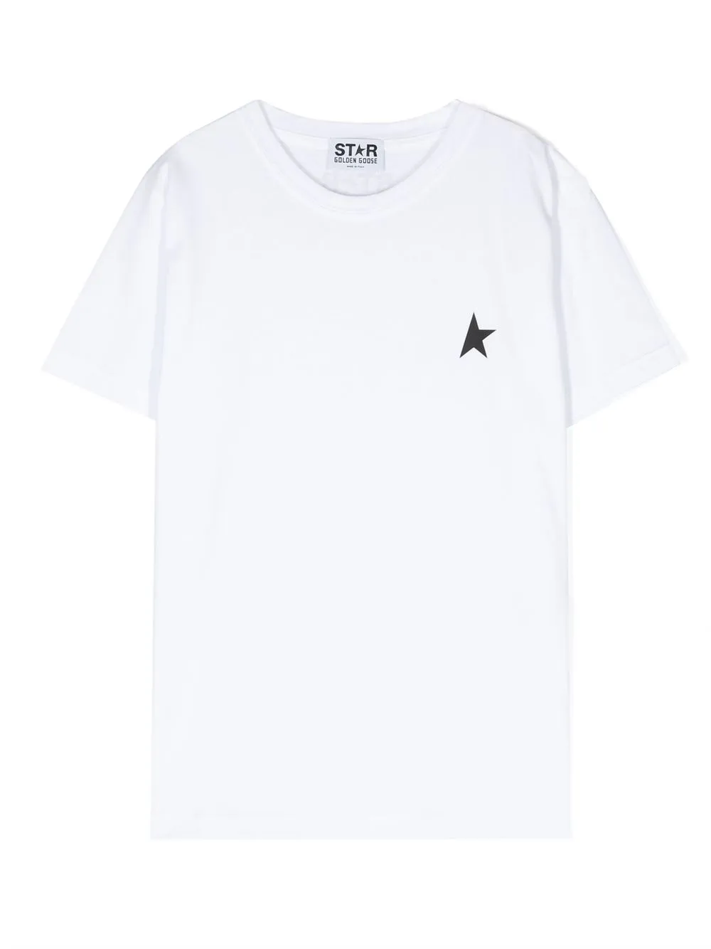 Shop Golden Goose Logo-print Crew-neck T-shirt In White