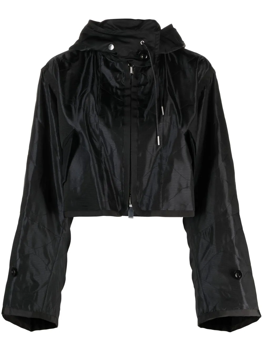 

sacai diamond-quilted cropped jacket - Black