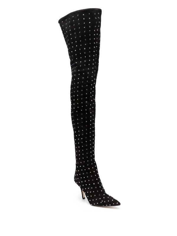 Studded thigh outlet boots