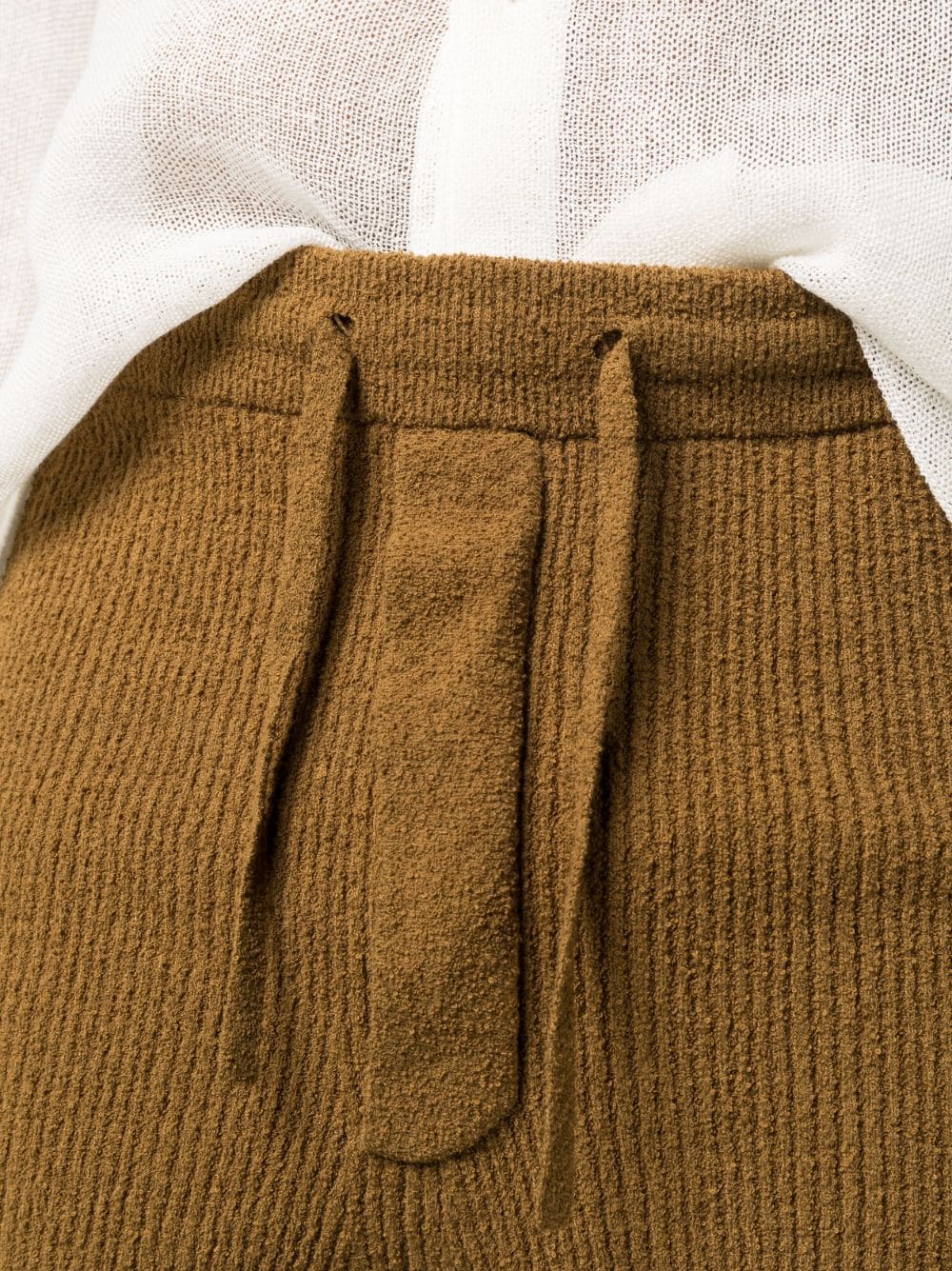 Shop Nanushka Knitted Drawstring Shorts In Brown