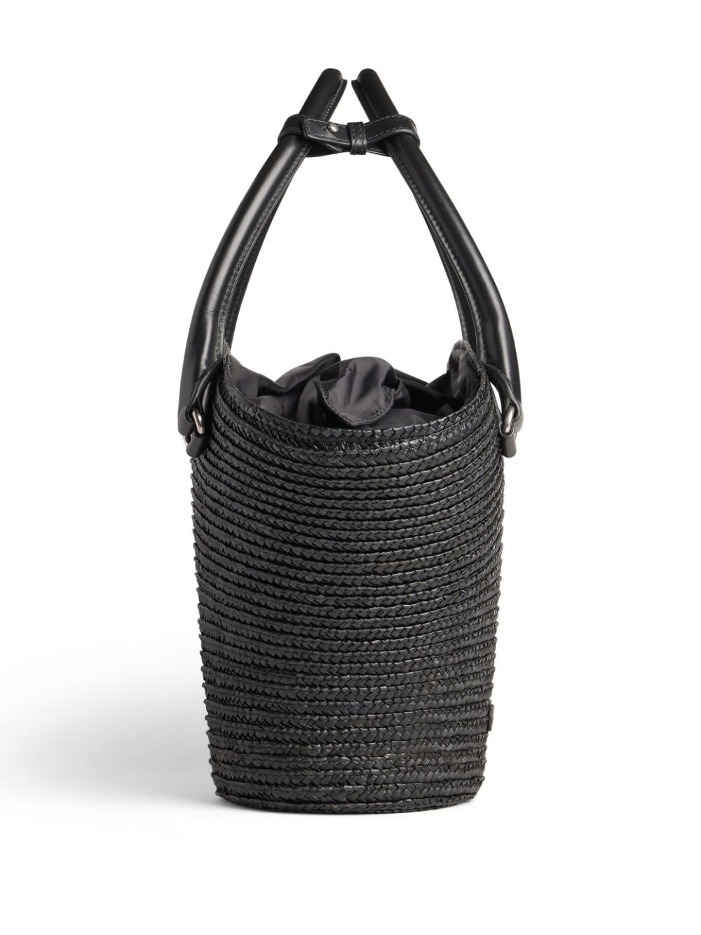 Shop Balenciaga Medium Beach Raffia Tote Bag In Black