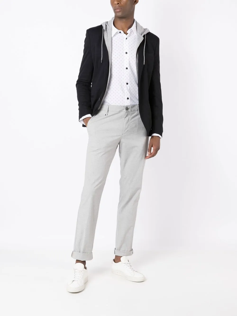 BOSS Camisa de algodão misto com micro estampa | Image 2