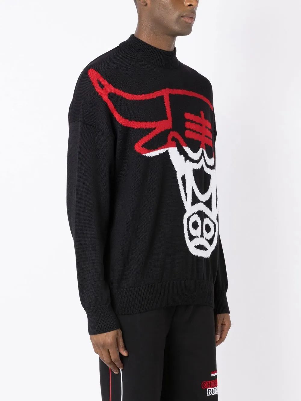 BOSS x NBA intarsia trui Zwart