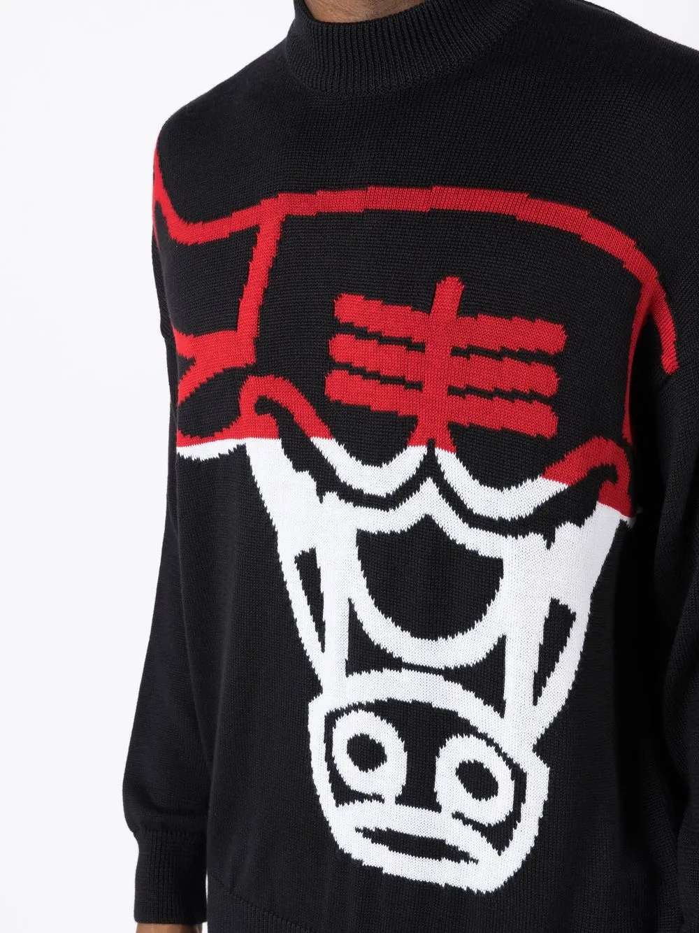 BOSS x NBA intarsia trui Zwart