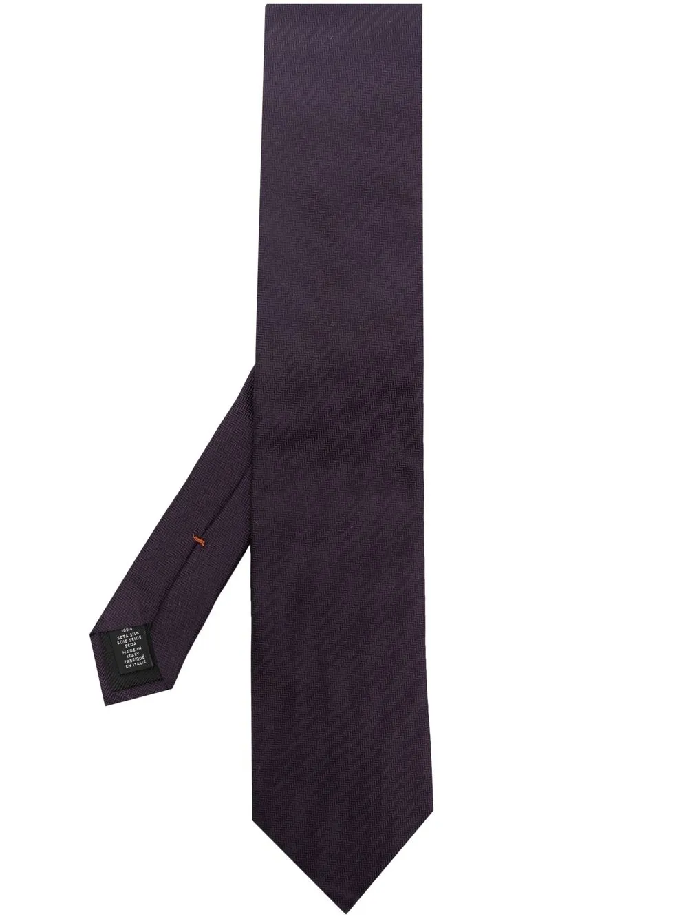 

Zegna zigzag-jacquard silk tie - Purple