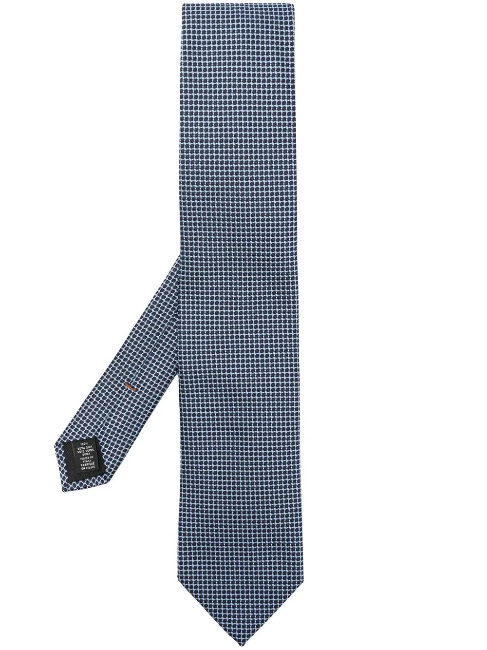 

Zegna patterned-jacquard silk tie - Blue