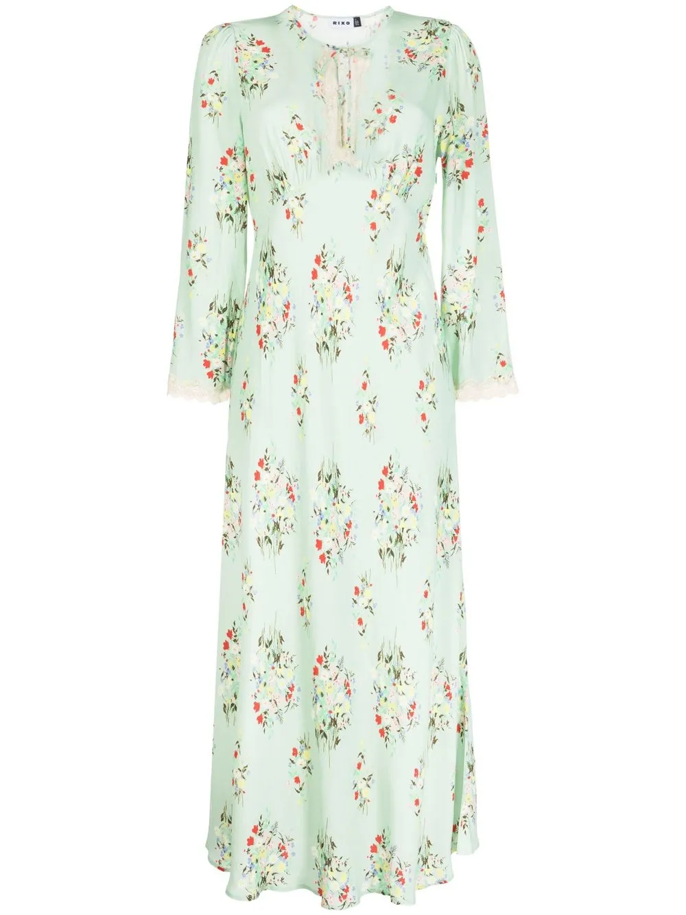 

Rixo Angelica floral-print midi dress - Green