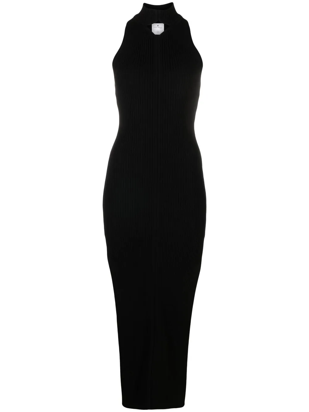 

Courrèges side-slit knitted dress - Black