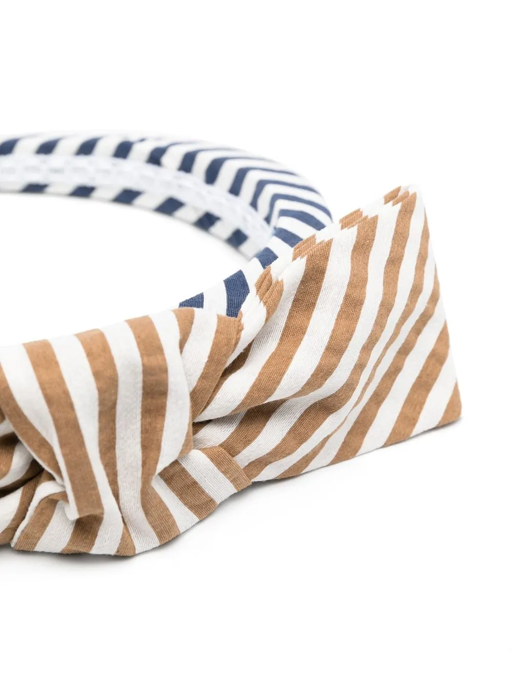 Mi Mi Sol Haarband met diagonale streep - Blauw