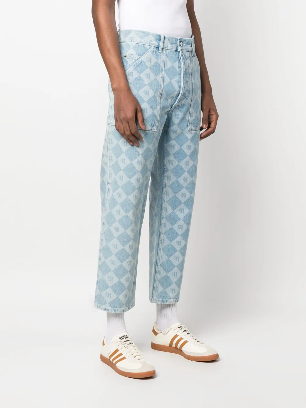 Nanushka Geruite jeans Blauw
