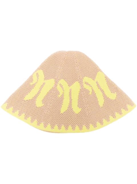 Nanushka logo-jacquard knitted bucket hat