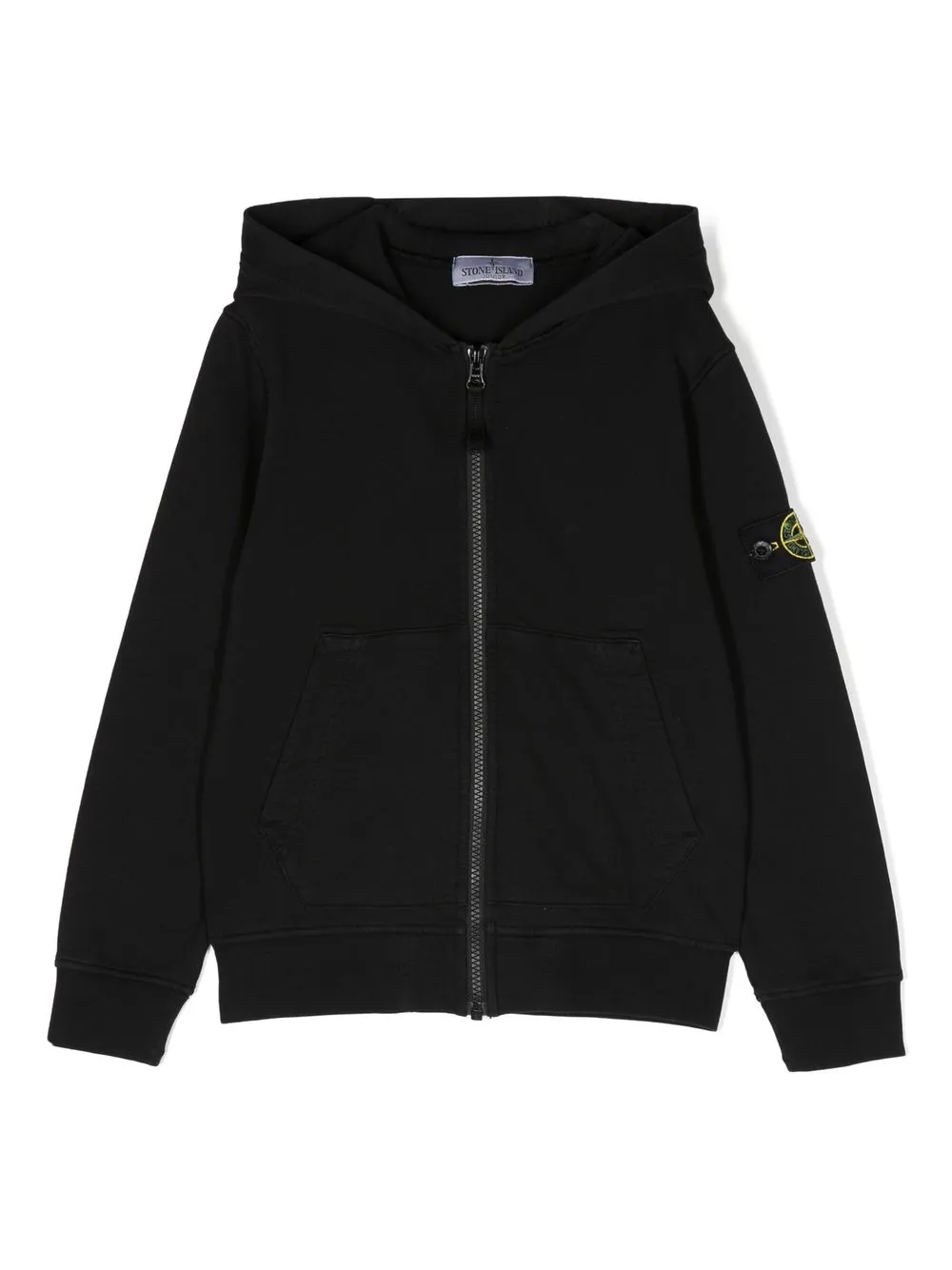 

Stone Island Junior logo-patch long-sleeve hoodie - Black