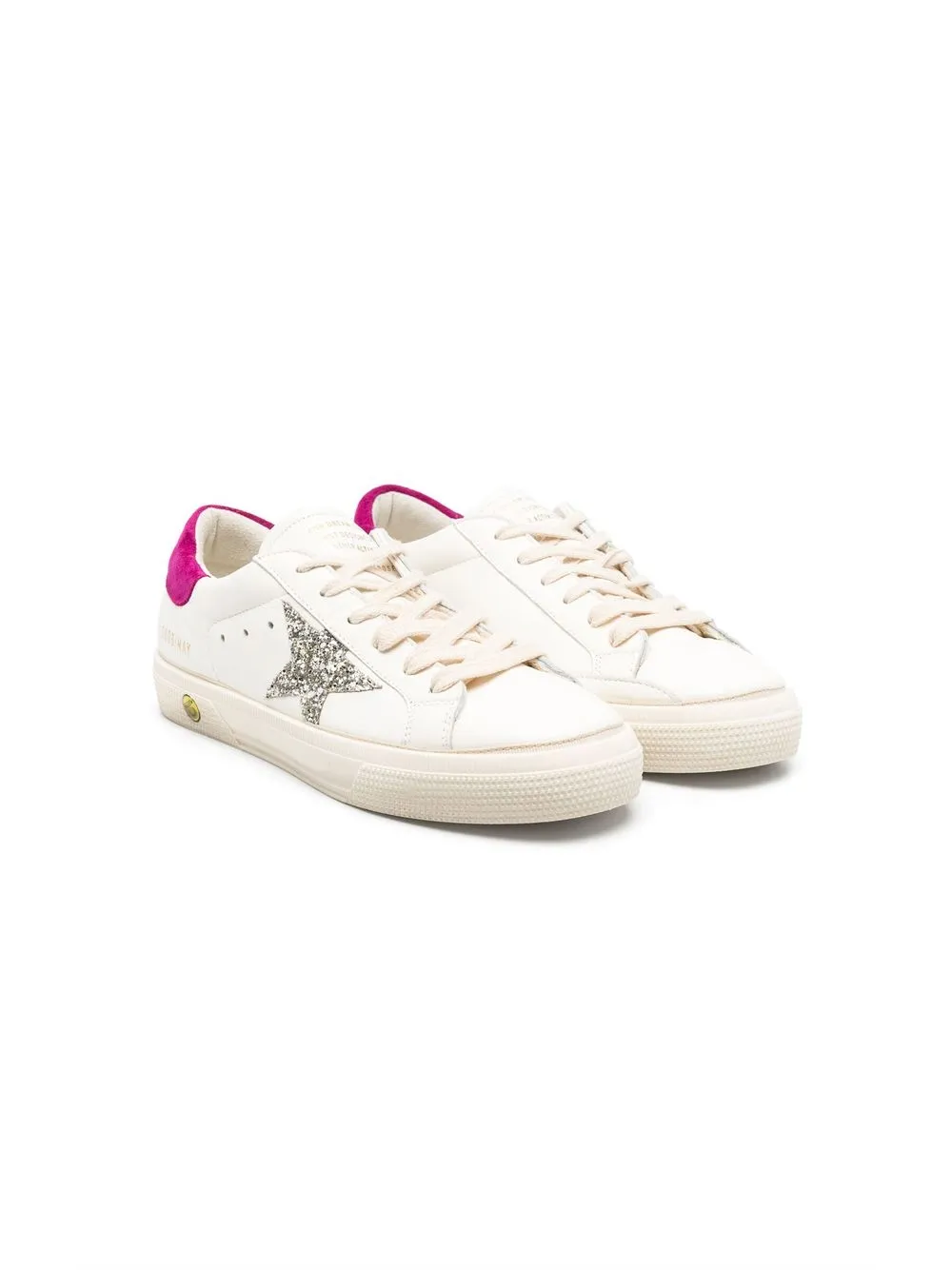 

Golden Goose Kids star-patch sneakers - White
