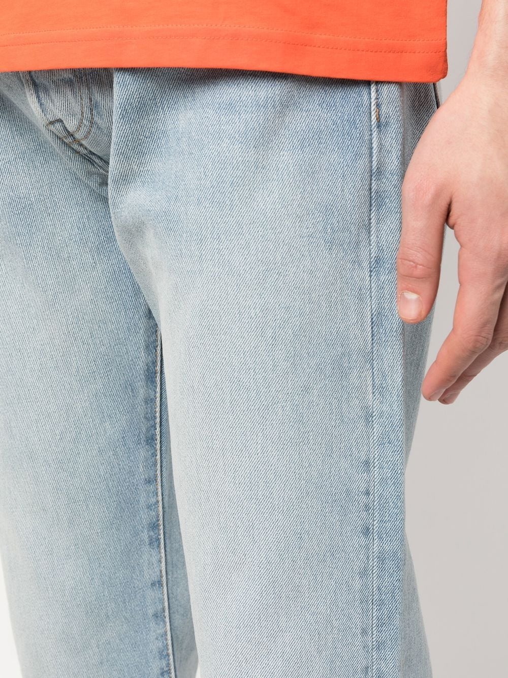 Shop Levi's Mid-rise Straight-leg Jeans In Blue