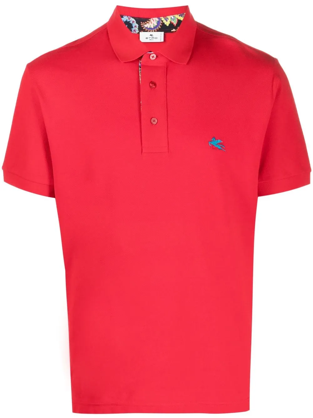 

ETRO Pegaso-embroidery polo shirt - Red