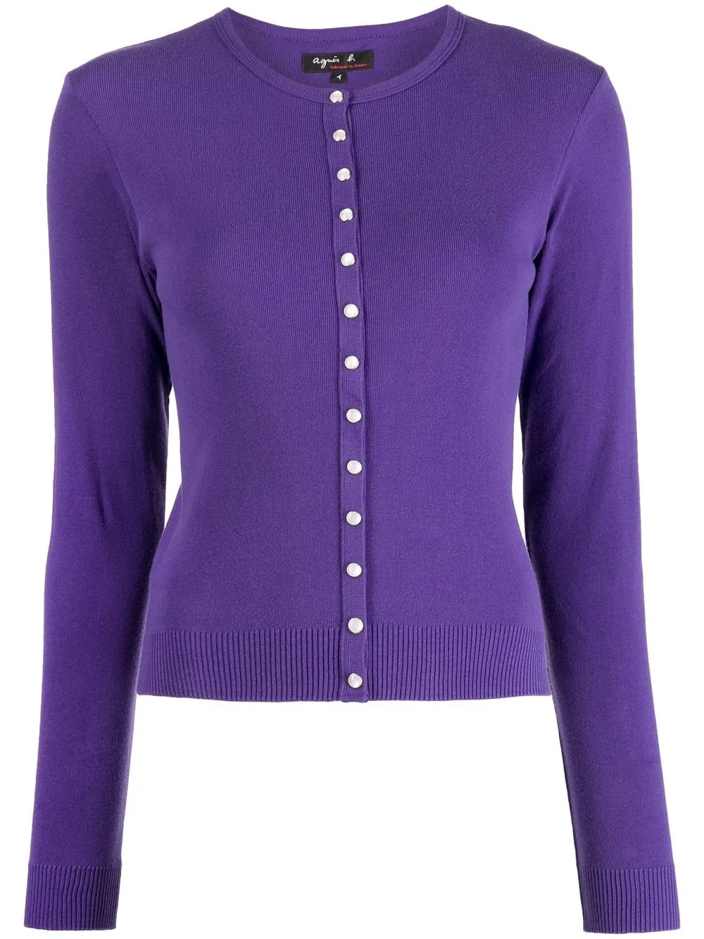 

agnès b. Swing Nacre fine-knit cardigan - Purple