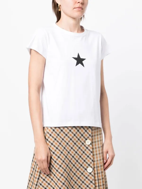 トップス 90s agnes b. star design tee Y2K archive Agnès b. star-print short-sleeve T-shirt | White | FARFETCH