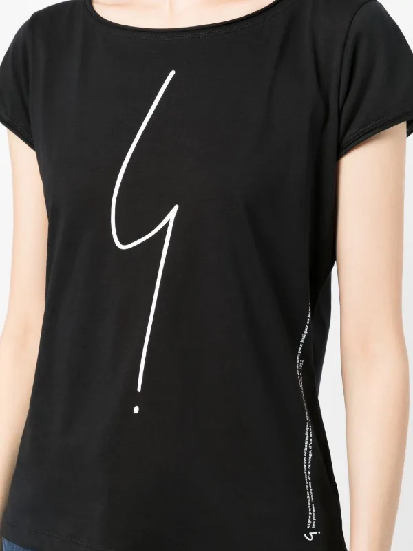 Agnès b. logo-print Cotton T-shirt | Black | FARFETCH ZA