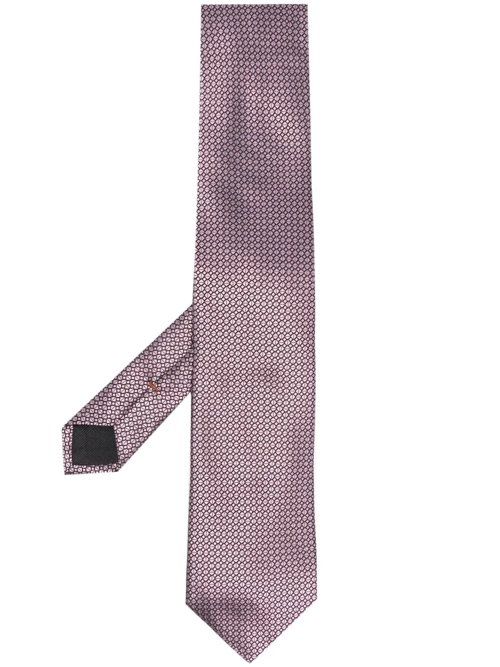 

Zegna silk geometric-pattern tie - Pink