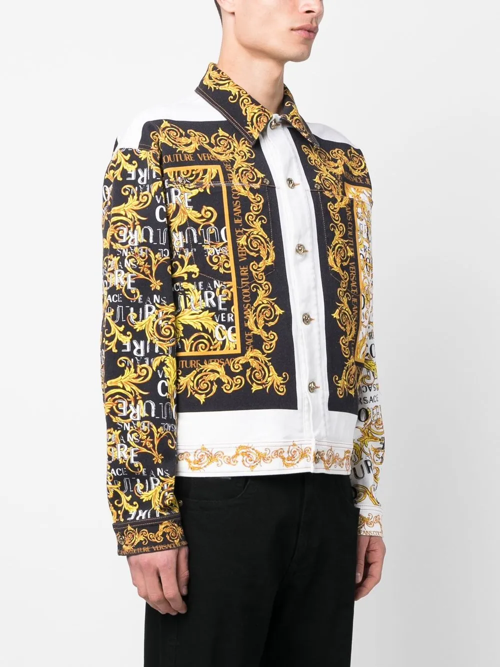 Versace signature wild 2025 print denim jacket