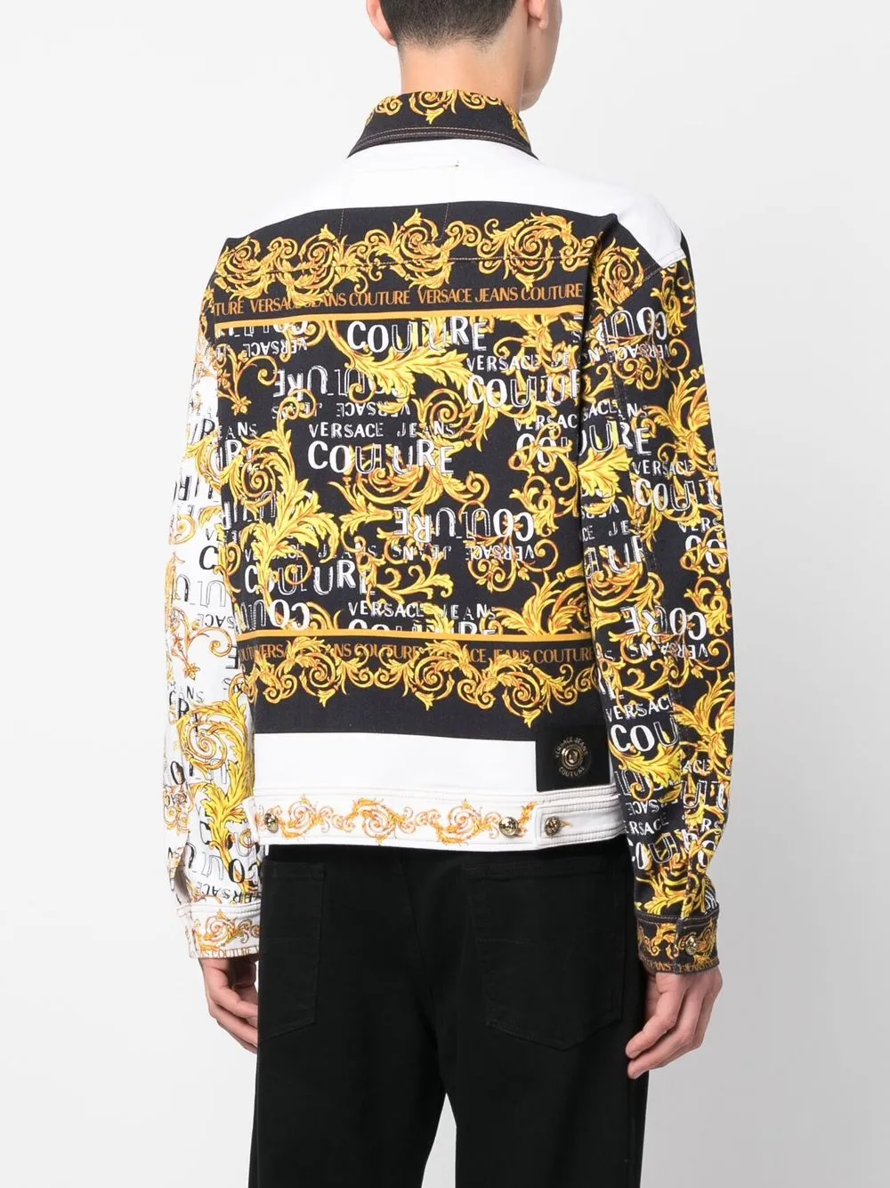 Versace signature wild 2025 print denim jacket