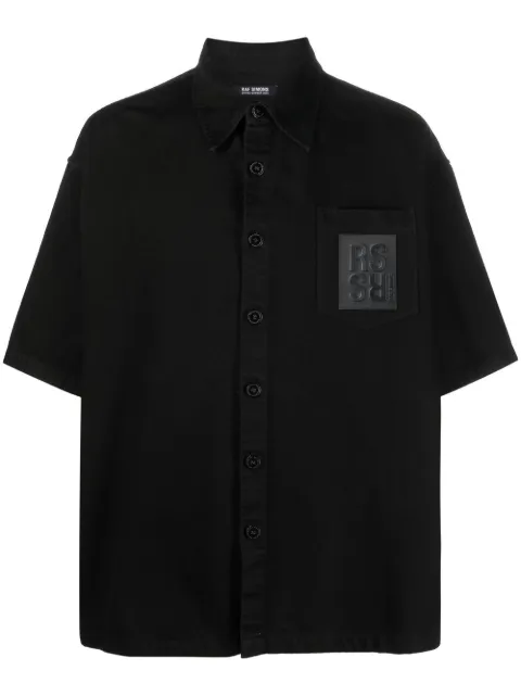 Raf Simons logo-patch short-sleeve shirt 