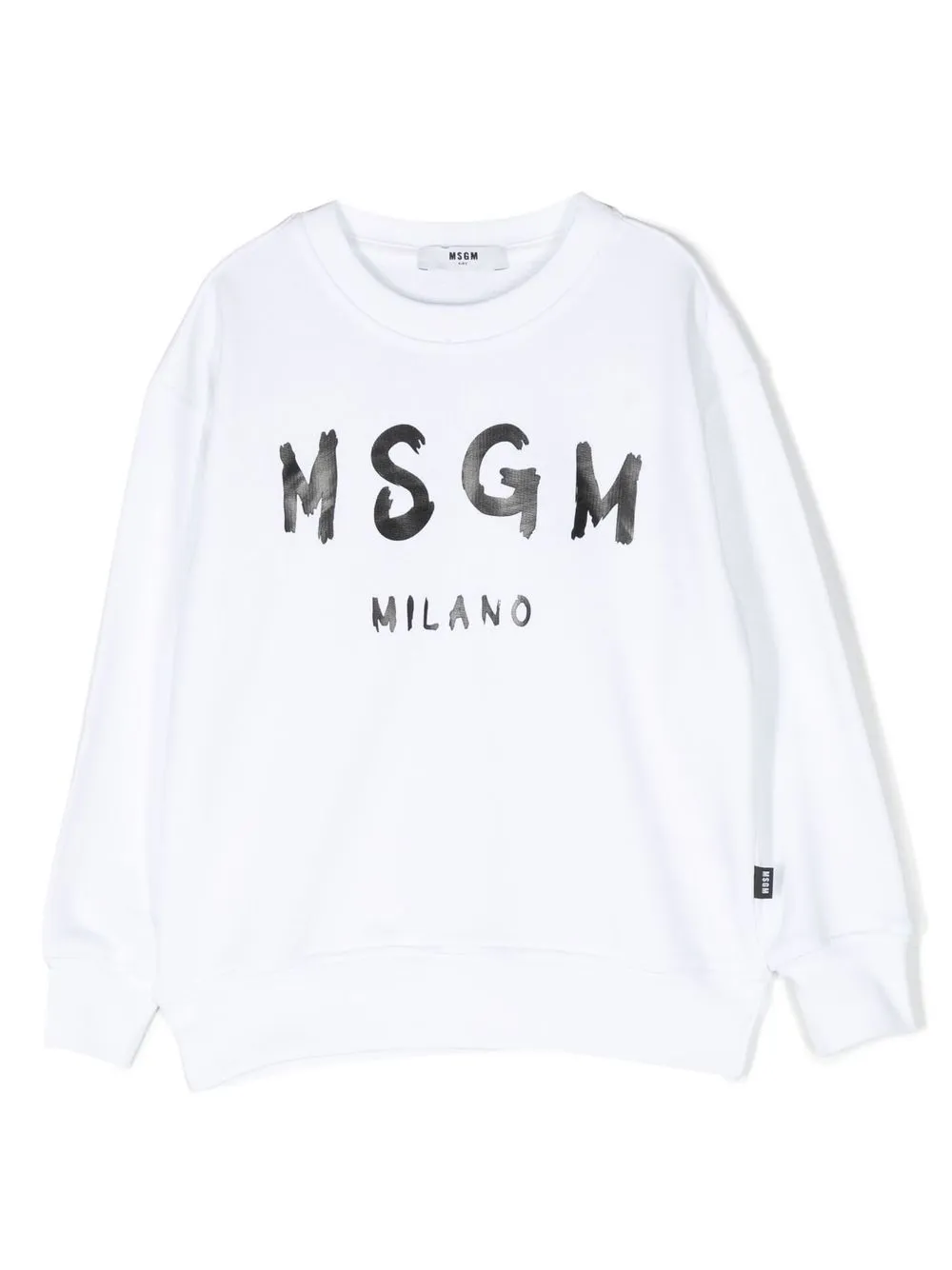 

MSGM Kids sudadera con logo estampado - Blanco