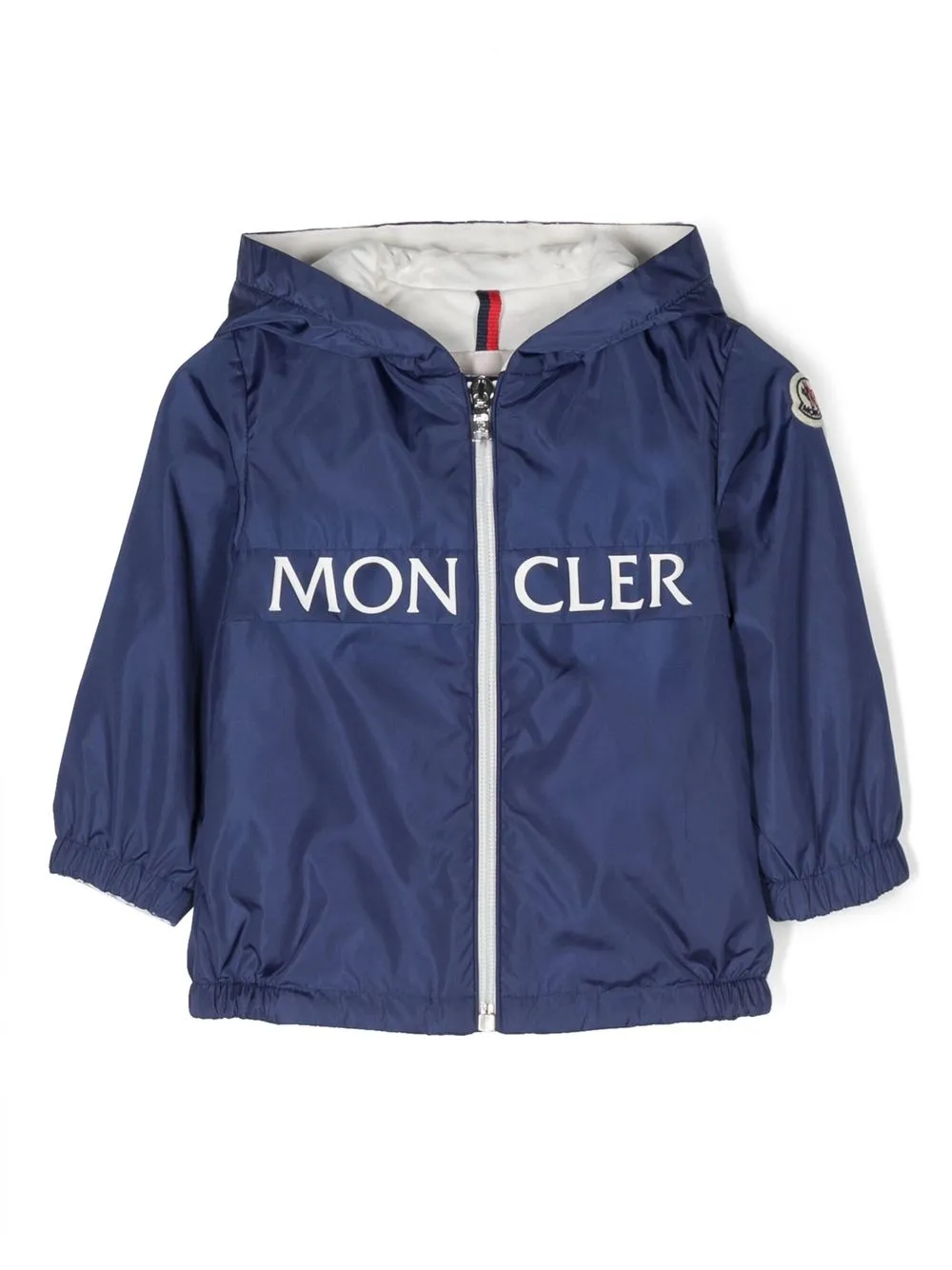 

Moncler Enfant logo-print hooded jacket - Blue
