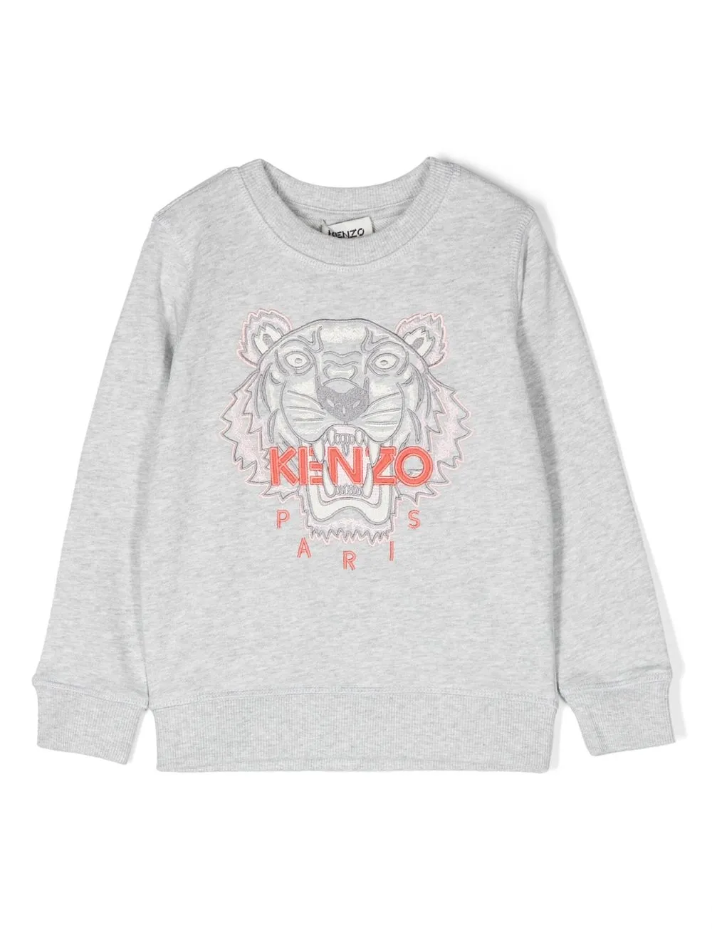 

Kenzo Kids embroidered longsleeved cotton sweatshirt - Grey