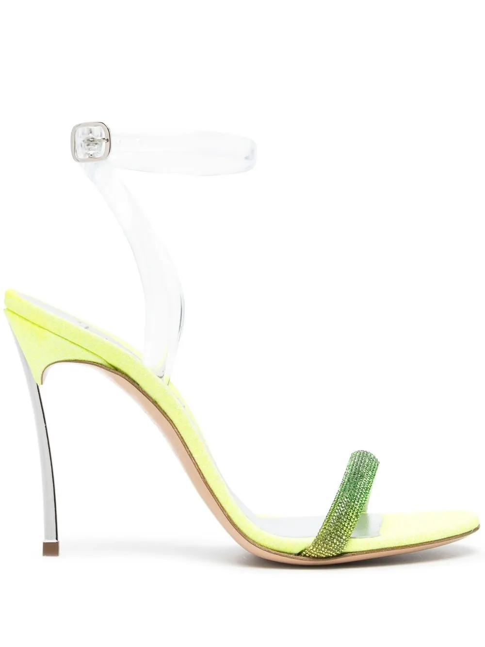 

Casadei sandalias con glitter y tacón de 120mm - Verde