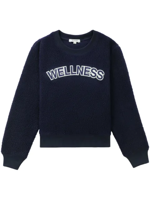 Sporty & Rich Wellness bouclé cropped sweatshirt