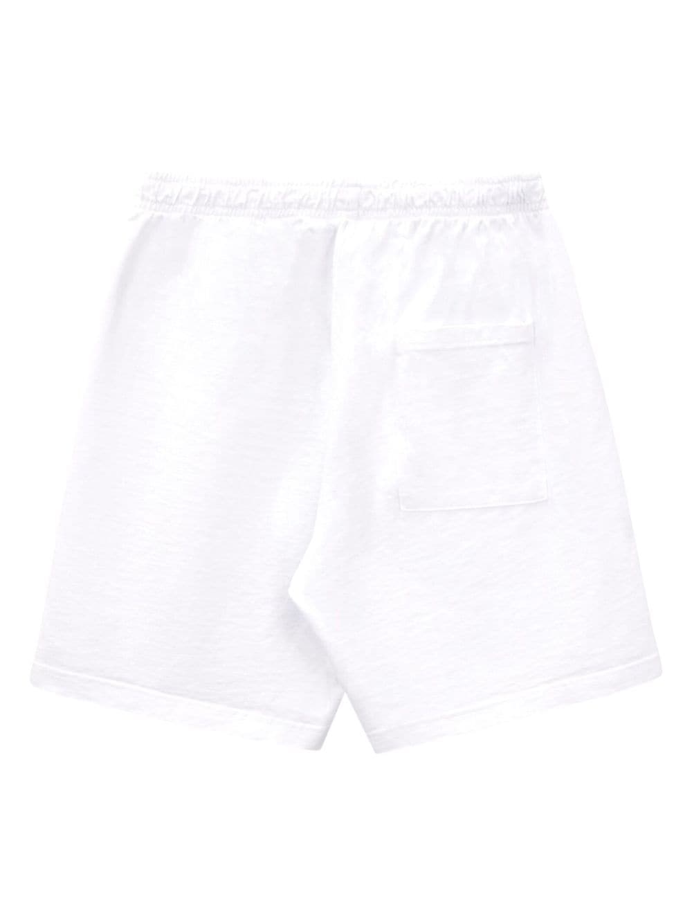 Shop Sporty And Rich Wellness Studio Cotton Shorts In Weiss