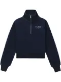 Sporty & Rich half-zip fleece sweatshirt - Blue