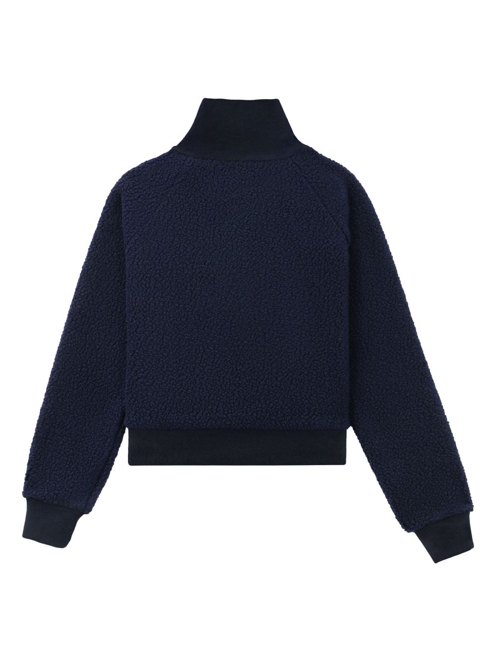 Shop Sporty And Rich Half-zip Fleece Sweatshirt In Blau