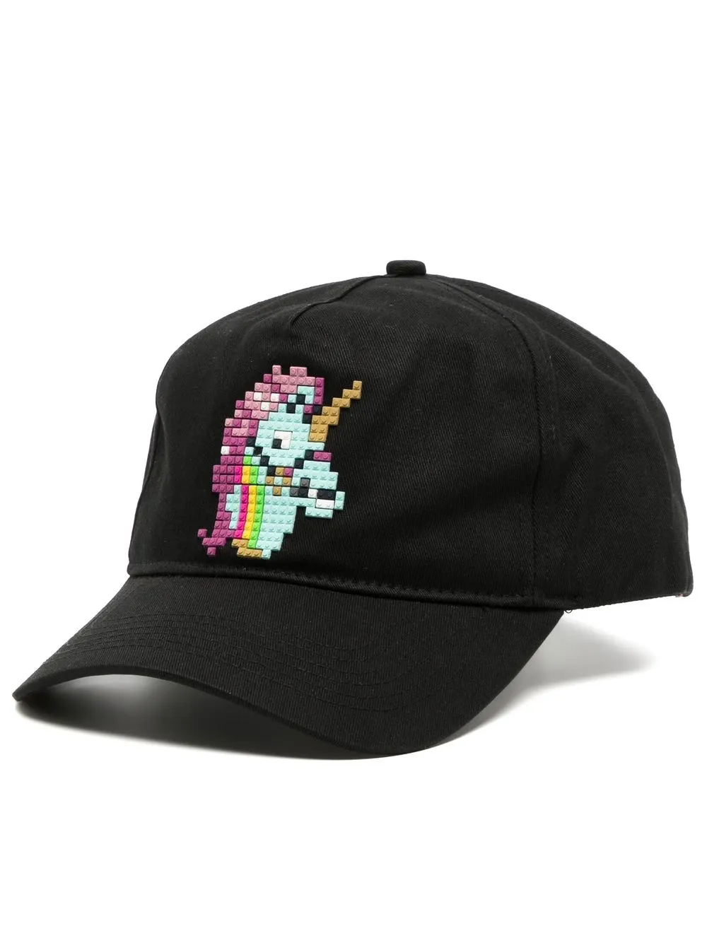 Mostly Heard Rarely Seen 8-bit Unicorn-patch Baseball Hat In Black