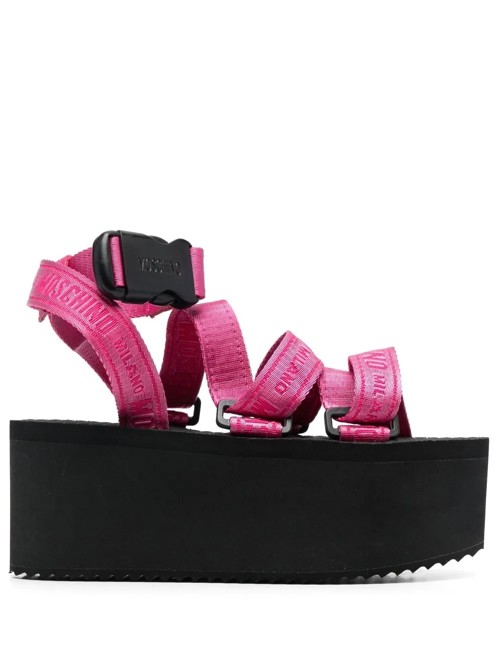 

Moschino sandalias con logo estampado - Rosado