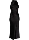 Reformation Casette silk midi dress - Black