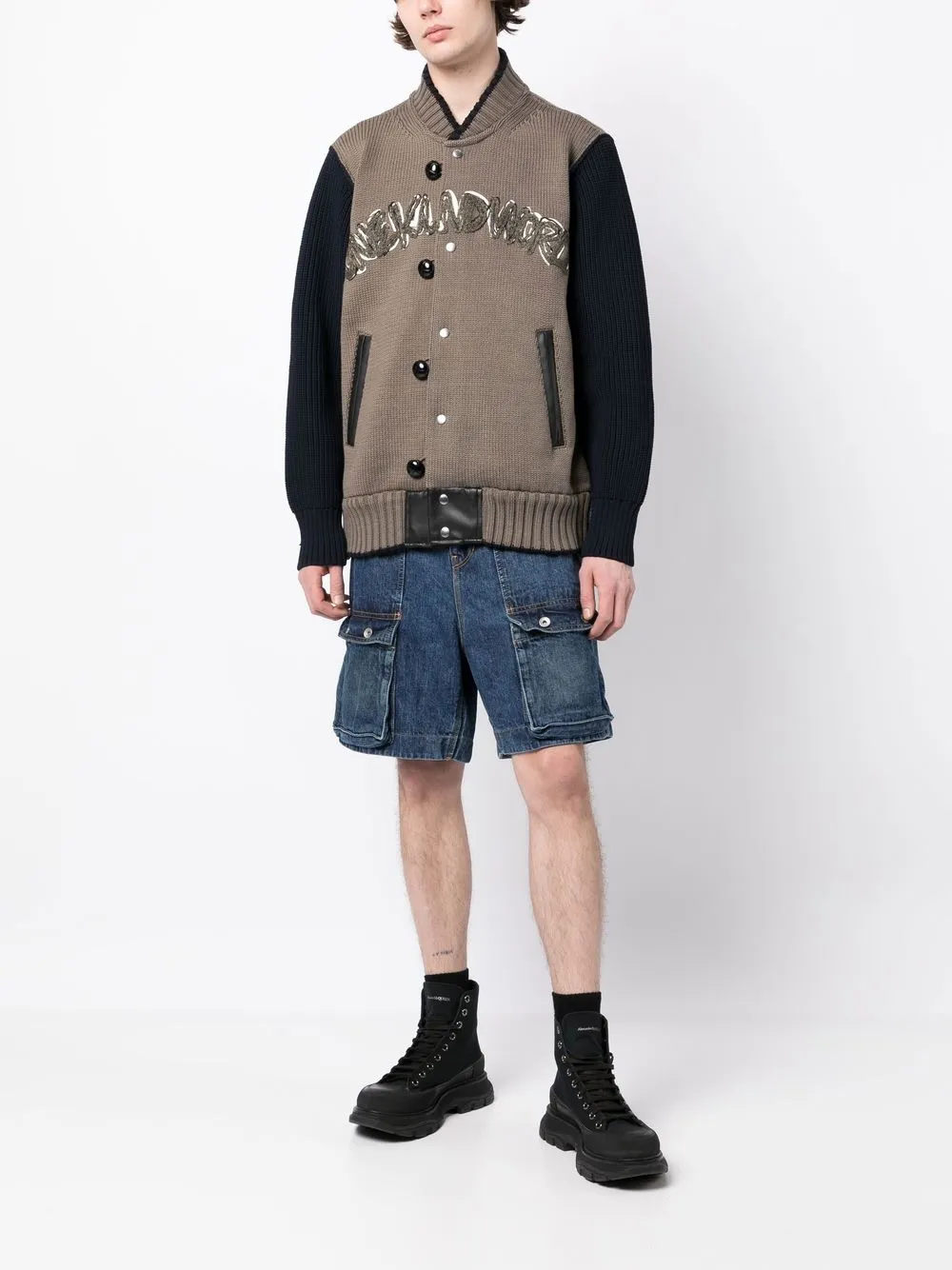 Shop Sacai Eric Haze Code Blouson In Brown