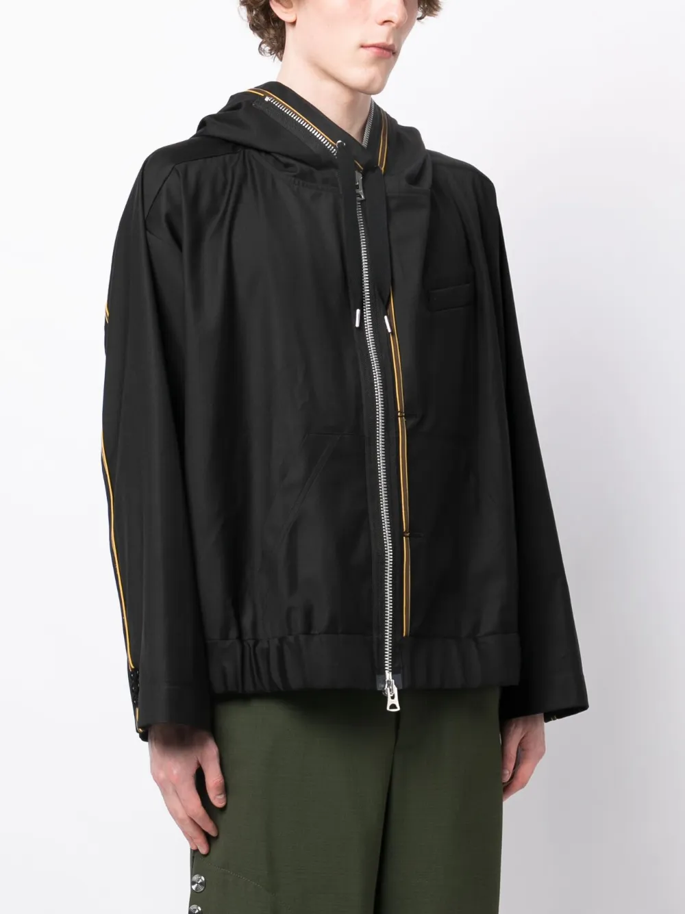 Sacai ウール フーデッドジャケット - Farfetch