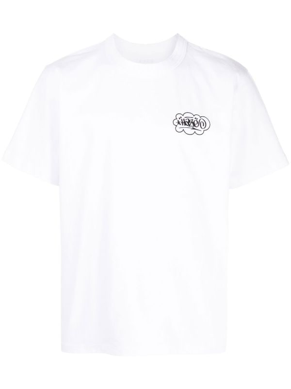 Sacai logo-print short-sleeved T-shirt - Farfetch