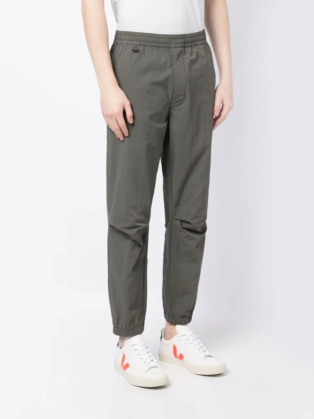 Chocoolate Mid-rise Tapered Track Trousers In Grey 