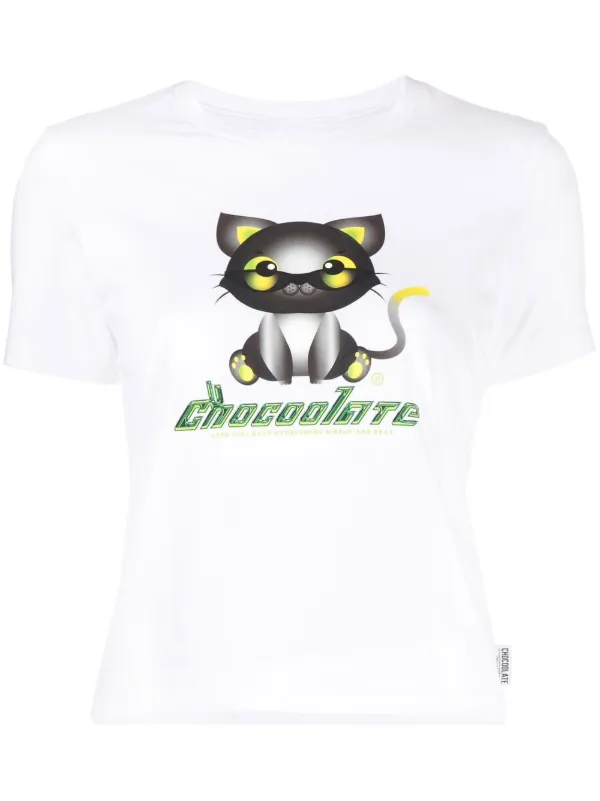 Cat printed t clearance shirt