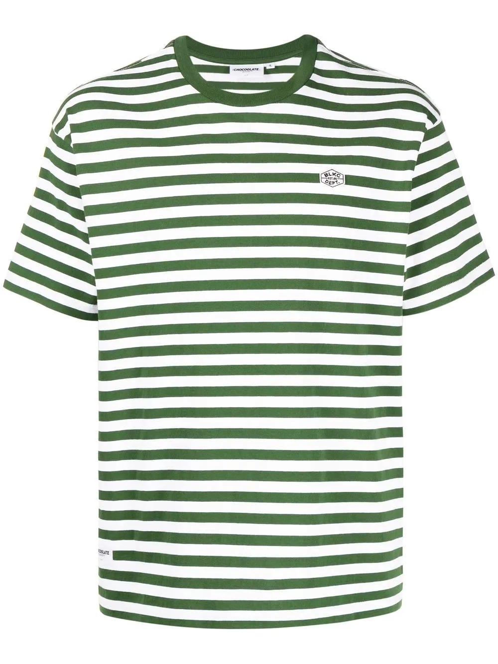 

CHOCOOLATE horizontal-stripe cotton T-shirt - Green