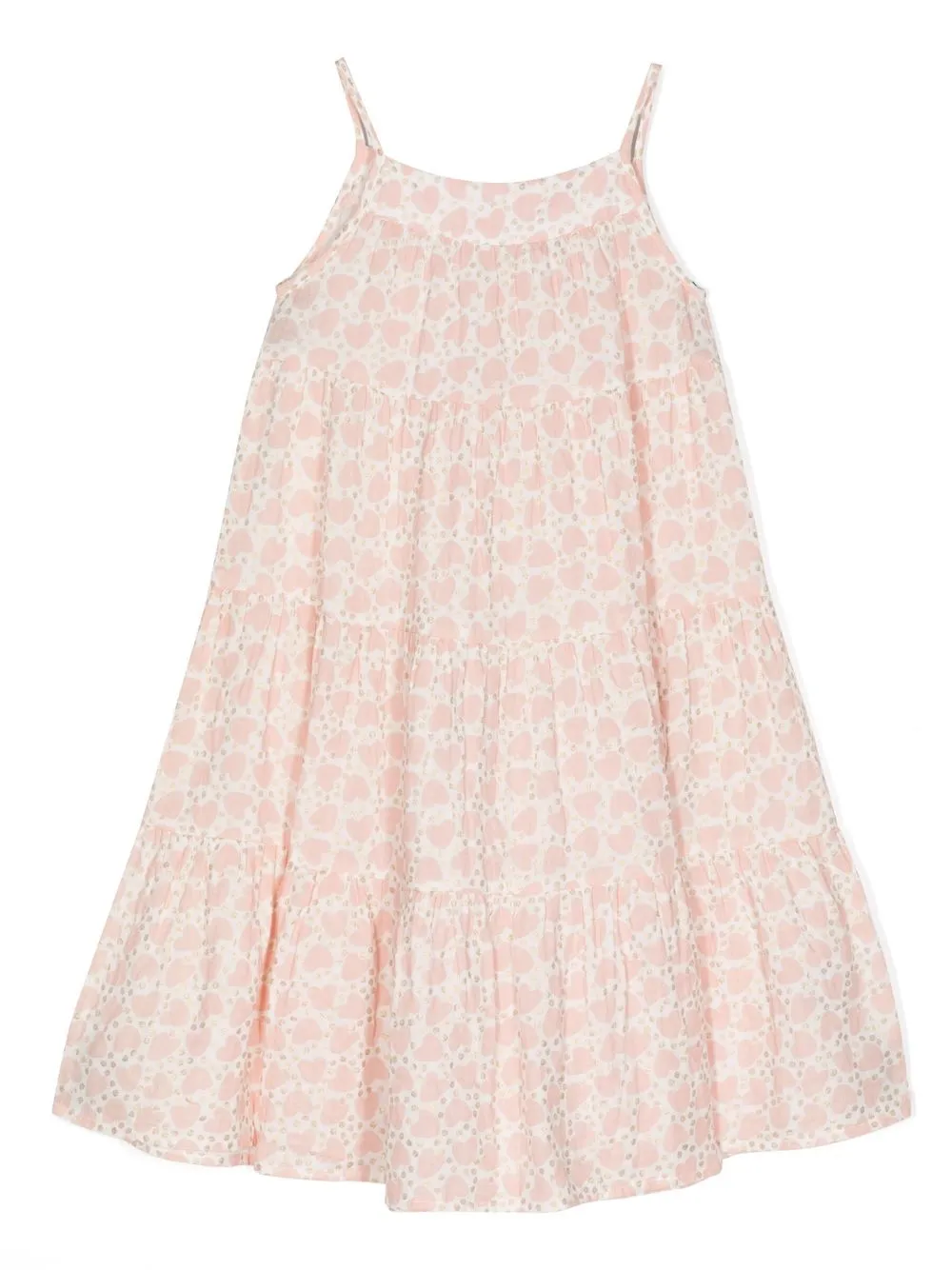 

Bonton all-over heart print A-line dress - Pink