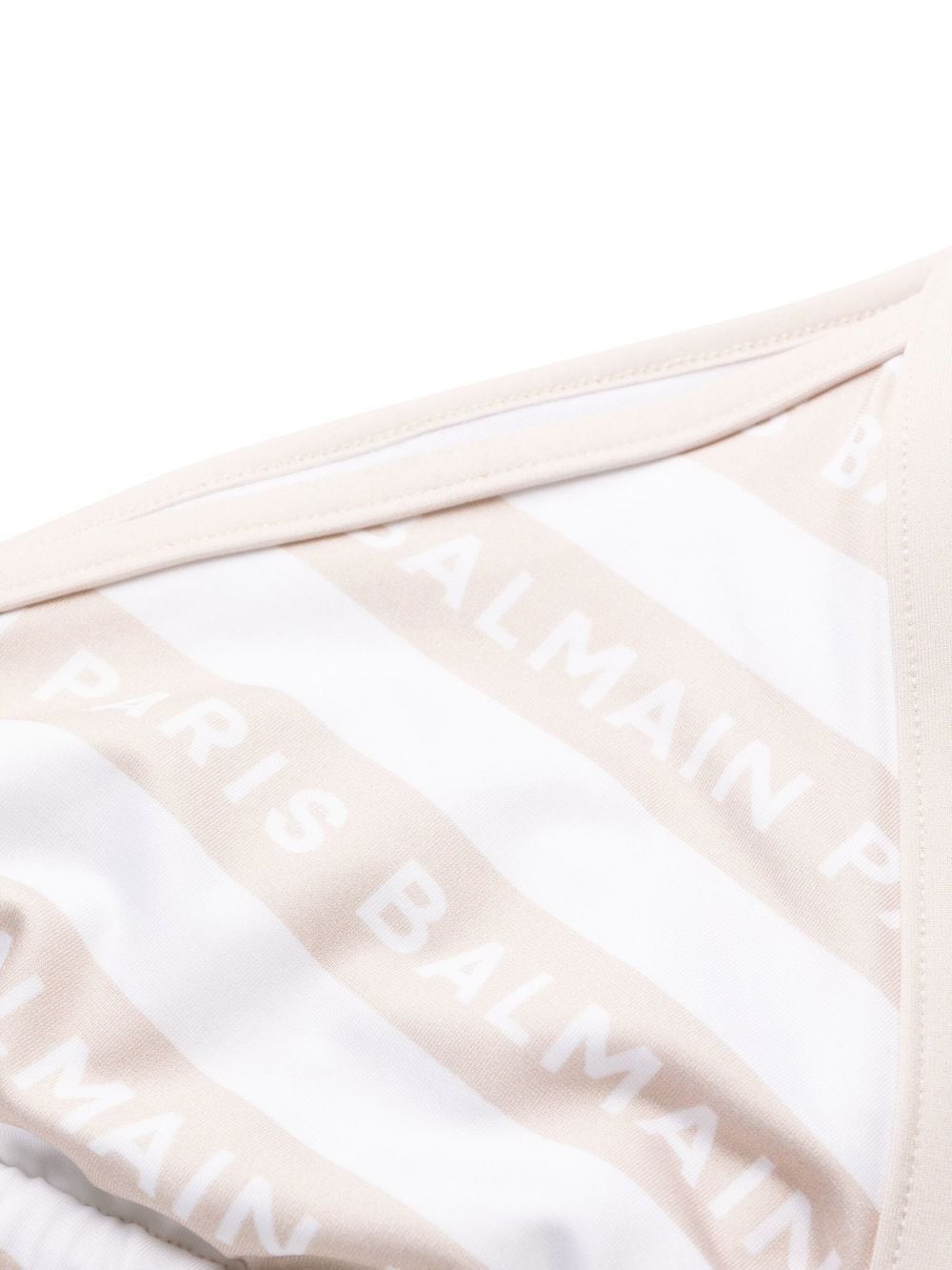 Shop Balmain Logo-print Bikini Set In Nude